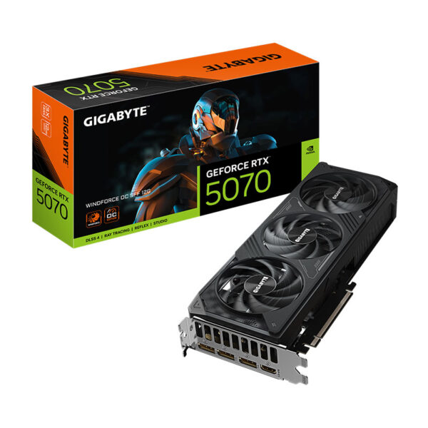 TARJETA GRÁFICA GIGABYTE GeForce RTX 5070 WINDFORCE OC SFF 12, 12 GB GDDR7, PCIe Gen 5.0
