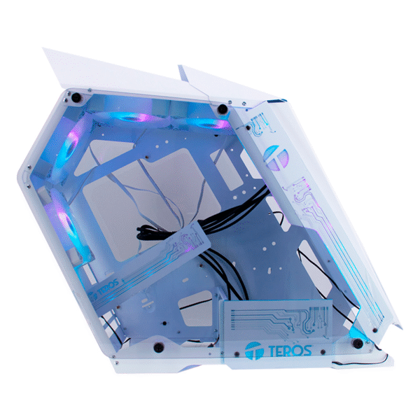 CASE GAMER TEROS TE-1316G, VENTILADOR 4 ARGB, BLANCO - Imagen 2
