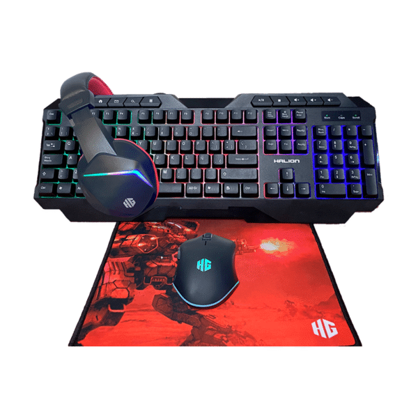 KIT GAMER, Teclado  + Mouse Gamer + Pad Mouse + Audífono  MERCURY HA-404C