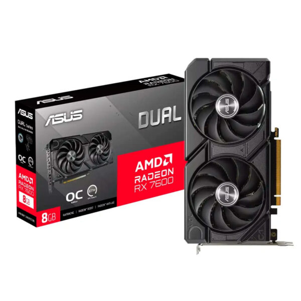 TARJETA DE VIDEO ASUS DUAL-RX7600-O8G-EVO, 8GB GDDR6 / PCI-e 4.0