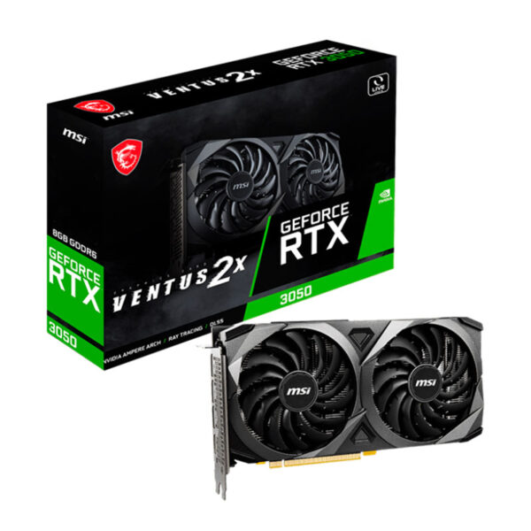 TARJETA DE VIDEO MSI GEFORCE RTX 3050 VENTUS 2X XS 8G OC, 8GB GDDR6, PCIe Gen 4.0 x8