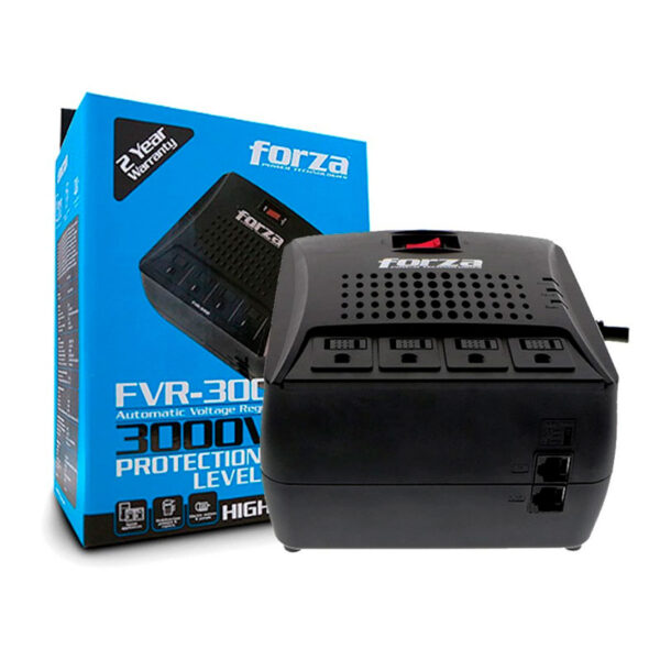 ESTABILIZADOR FORZA FVR-3002 3000VA/1500W 4 PUERTOS