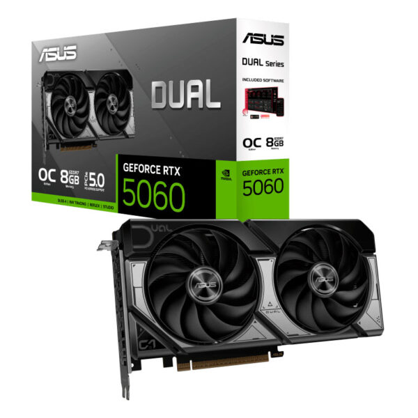 T. VIDEO ASUS NVIDIA GEFORCE RTX 5060 8GB DUAL GDDR7 OC