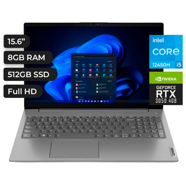 LAPTOP HP ENG VICTUS CORE i5 12450H 15-FA0033DX 8GB DDR4 512GB NVMe 15.6P FHD RTX 3050 4GB 4 CELDAS