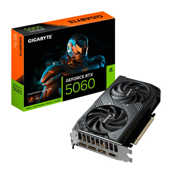 TARJETA DE VIDEO GIGABYTE WINDFORCE MAX, RTX 5060 8GB GDDR7 OC