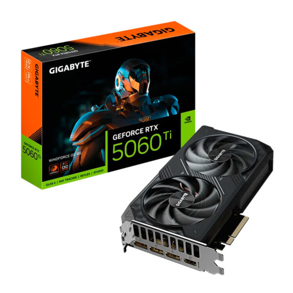 TARJETA DE VIDEO GIGABYTE, WINDFORCE OC RTX 5060TI 8GB GDDR7 OC