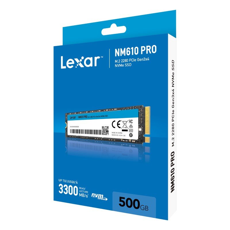 SSD LEXAR NM610 PRO, 500GB, 3300 MB/S, M.2 2280 PCle - Imagen 2
