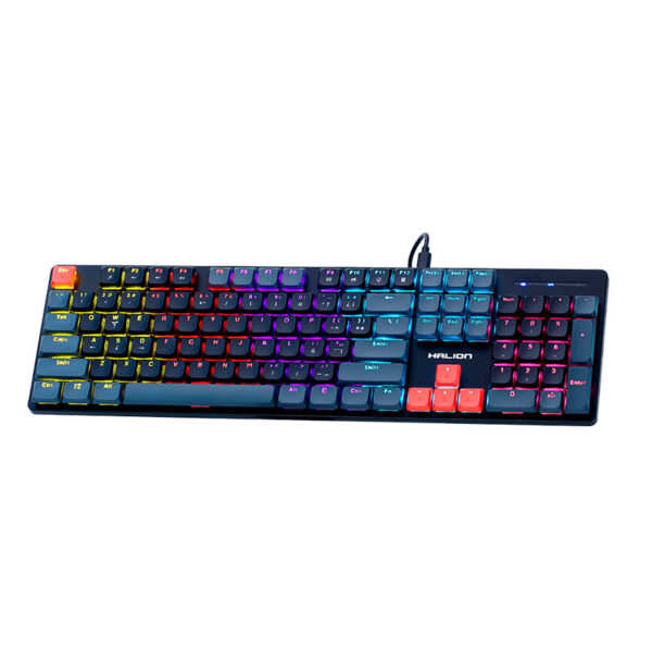 TECLADO MECANICO, GAMER HALION, DROGO-GR-HA-K947G RAINBOW RED SWITCH - Imagen 3