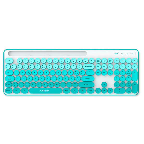 KIT WIRELESS TECLADO + MOUSE ANTRYX WS-970 GREEN, HOLDER SLOT - Imagen 4