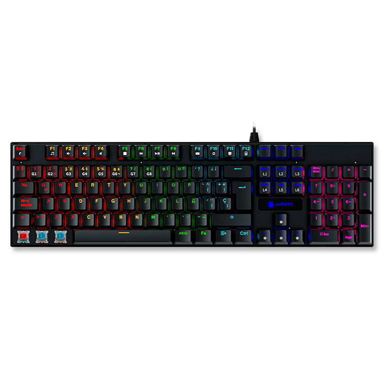 KIT GAMING TECLADO MECANICO + MOUSE ANTRYX GC-3100 BLACK, RED SWITCH - Imagen 4
