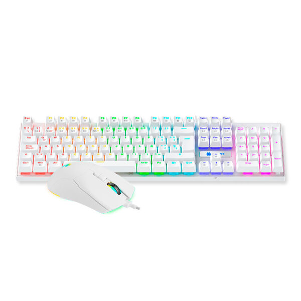 KIT GAMING TECLADO MECANICO + MOUSE ANTRYX GC-3100 WHITE, RED SWITCH - Imagen 2