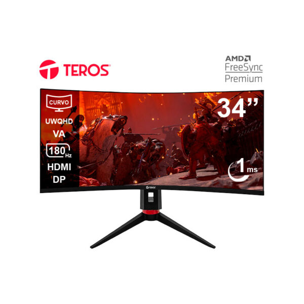 MONITOR CURVO GAMING TEROS TE-3412G 34" UWQHD VA 180HZ 1MS