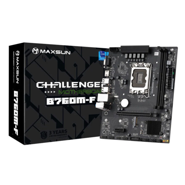 PLACA MADRE Maxsun Challenger B760M-F, Chipset Intel B760, LGA1700, mATX
