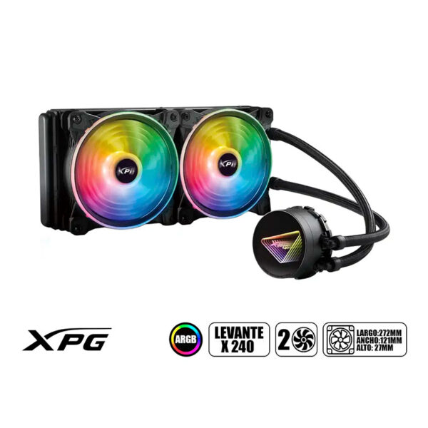REFRIGERACION LIQUIDA, XPG, LEVANTE 240MM ARGB 2FAN