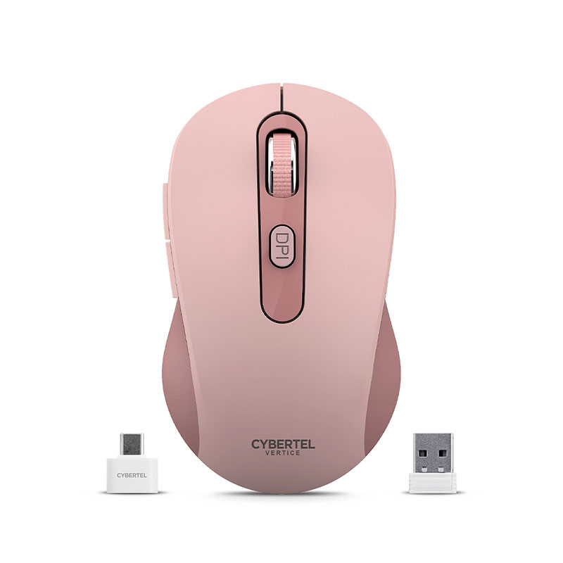 MOUSE CYBERTEL VERTICE PINK CYB M709 - 3M BT WIFI RECARGABLE