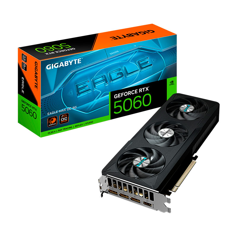 GRAFICA GIGABYTE GeForce RTX 5060 EAGLE MAX OC 8G, 8GB GDDR7, PCIe Gen 5.0