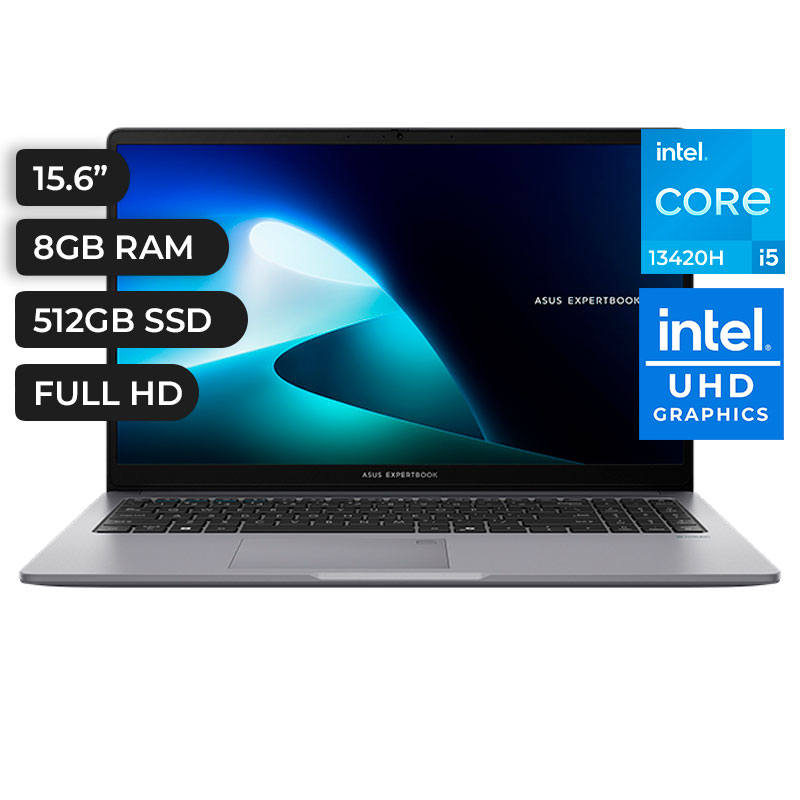 LAPTOP ASUS EXPERTBOOK P1503CVA-NJ0633 ,Core i5-13420H ,16GB DDR5 ,512GB NVMe 4.0 ,15.6 P FHD ,INTEL GRAPHICS
