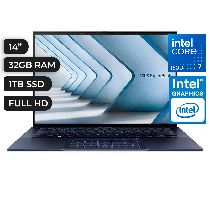 LAPTOP ASUS EXPERTBOOK B9403CVAR-PP2141X 14" OLED Core 7 150U 1.8/5.4GHz 32GB LPDDR5X