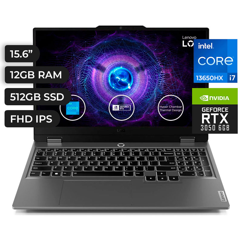 LAPTOP LENOVO LOQ 15IRX9 15.6" FHD IPS, Core i7-13650HX 2.6/4.9GHz 12GB DDR5-4800MHz