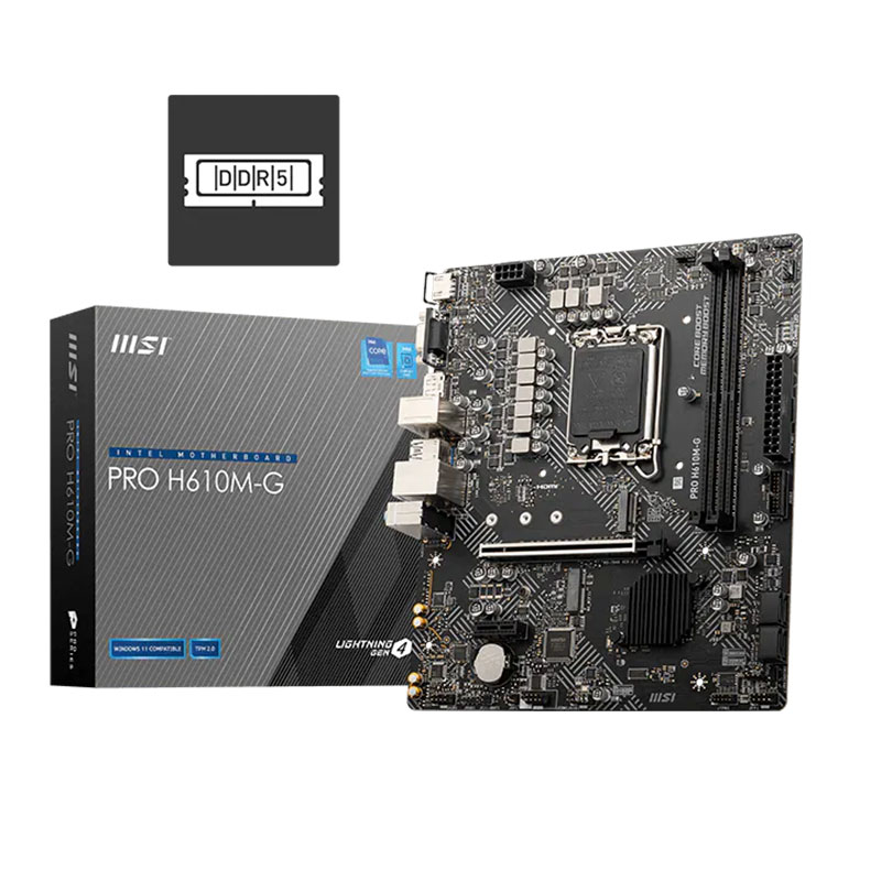 PLACA MADRE MSI, H610M-G DDR5, LGA 1700, INTEL H610, 96GB