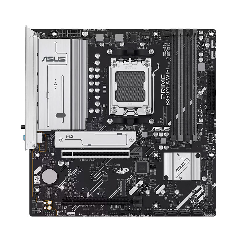 PLACA MADRE ASUS PRIME B850M-A WIFI, Chipset AMD B850, Socket AMD AM5, mATX - Imagen 2