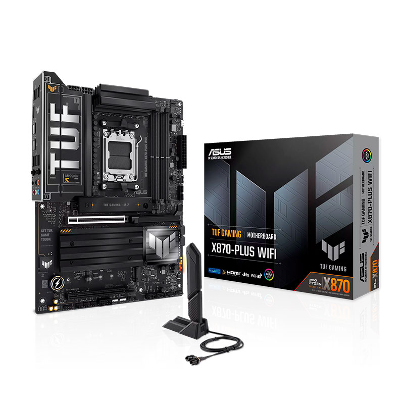 PLACA MADRE ASUS TUF GAMING X870-PLUS WIFI, Chipset AMD X870, Socket AMD AM5, ATX