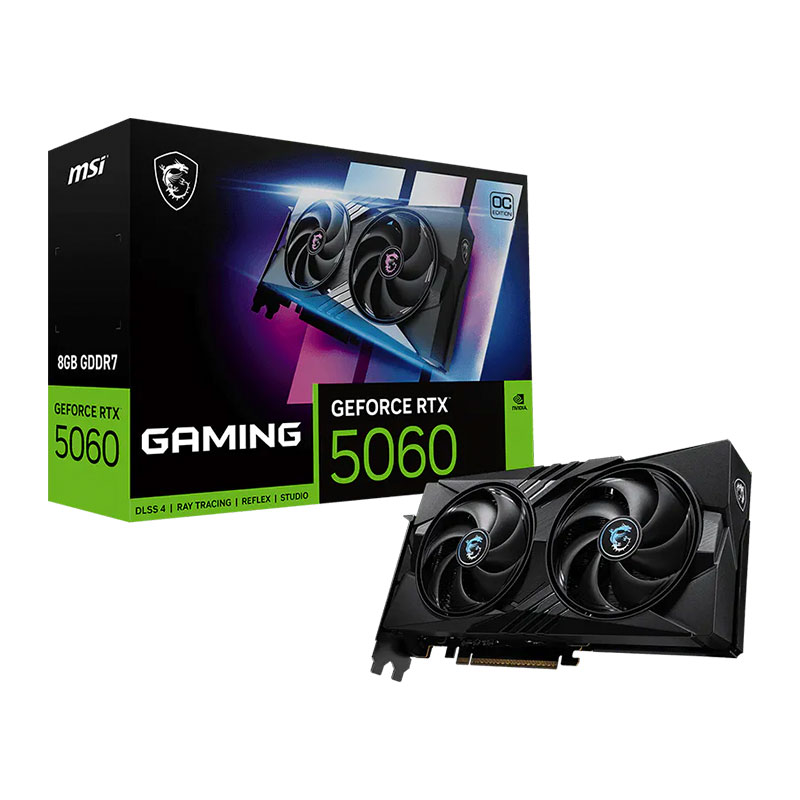 Tarjeta de video MSI GeForce RTX 5060 8G GAMING OC, 8 GB GDDR7, PCIe 5.0