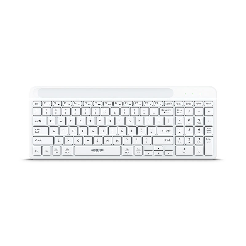 KIT QUANTUM WHITE MIC WT813W TECLADO + MOUSE WIFI MICRONICS - Imagen 2