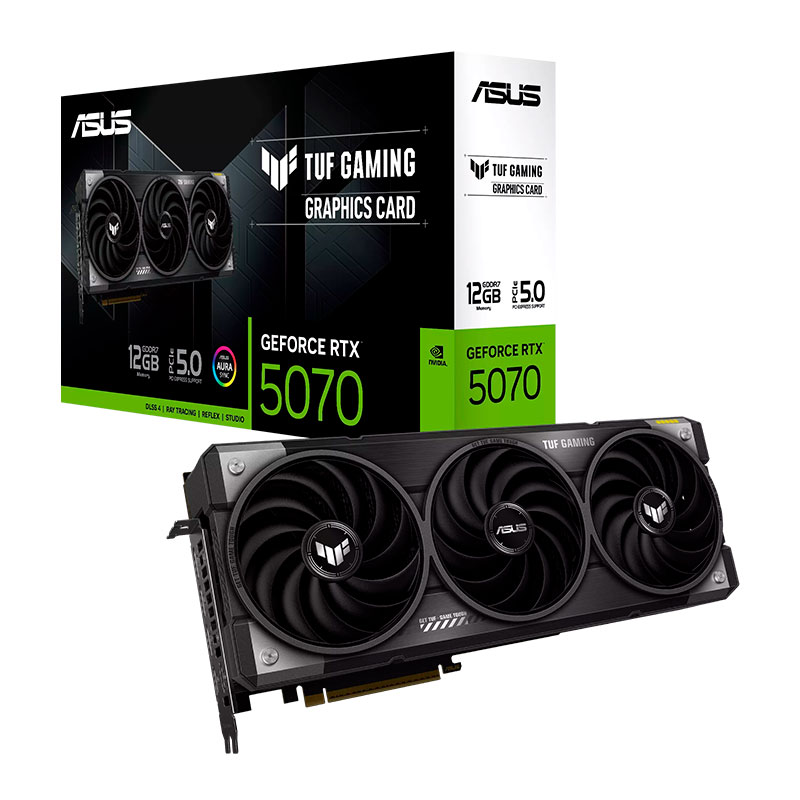 Tarjeta de video ASUS TUF-RTX5070-O12G-GAMING, 12 GB GDDR7, PCIe Gen 5.0